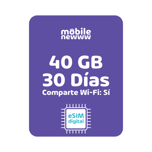 ESIM | 40 GB | Hotspot